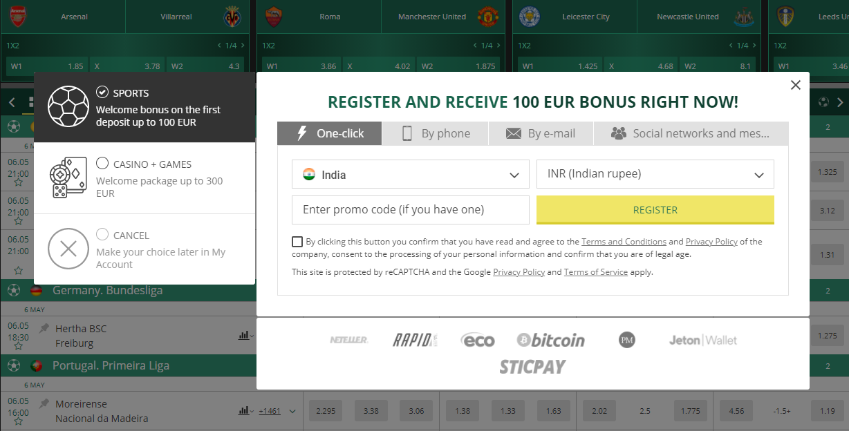 How to register a new account on Betwinner