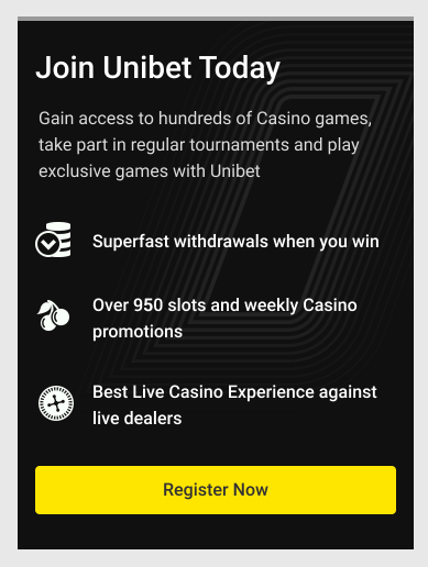 How to register on Unibet