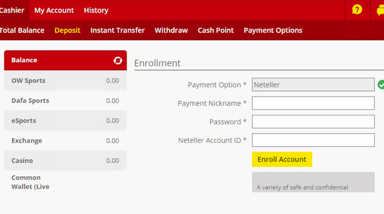 How to deposit in DafaBet?
